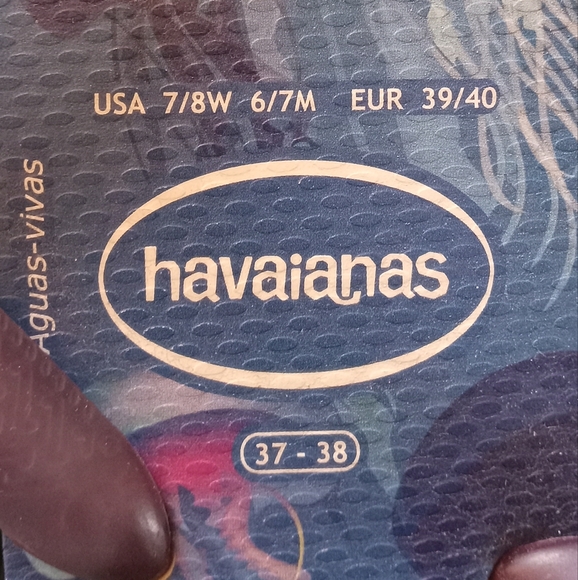 Havaianas Ocean Blue Flip Flops - Picture 3 of 3